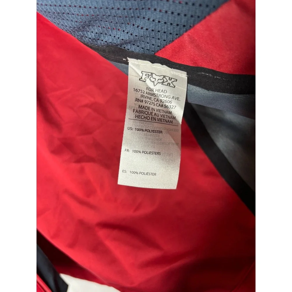 Fox Racing Attack‎ Water Jacket Mens Small Red Charcoal MTB Cycling Shell 21960